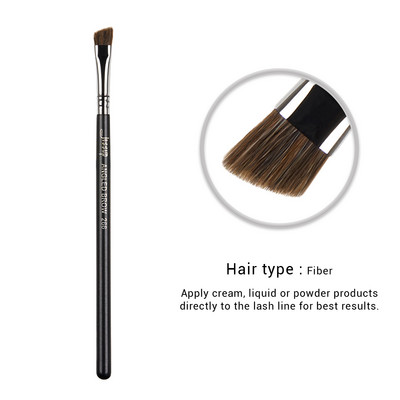Jessup 1pc Professional Make up Brush Fiber Hair Korektors Acu zīmulis Blending Eye Shader Lūpu melns- Silver Beauty Cosmetic Tool