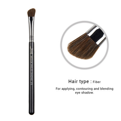Jessup 1pc Professional Make up Brush Fiber Hair Korektors Acu zīmulis Blending Eye Shader Lūpu melns- Silver Beauty Cosmetic Tool