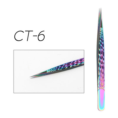 Gemerry pincetes skropstu pieaudzēšanai Krāsainas nerūsējošā tērauda augstas precizitātes skropstu pincetes Individuāla apjoma grima instrumenti