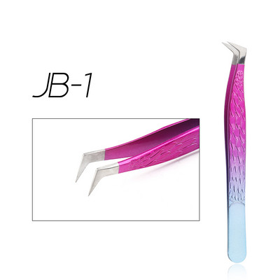 Gemerry pincetes skropstu pieaudzēšanai Krāsainas nerūsējošā tērauda augstas precizitātes skropstu pincetes Individuāla apjoma grima instrumenti