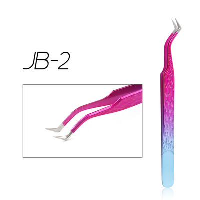 Gemerry pincetes skropstu pieaudzēšanai Krāsainas nerūsējošā tērauda augstas precizitātes skropstu pincetes Individuāla apjoma grima instrumenti