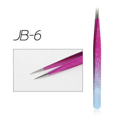 Gemerry pincetes skropstu pieaudzēšanai Krāsainas nerūsējošā tērauda augstas precizitātes skropstu pincetes Individuāla apjoma grima instrumenti