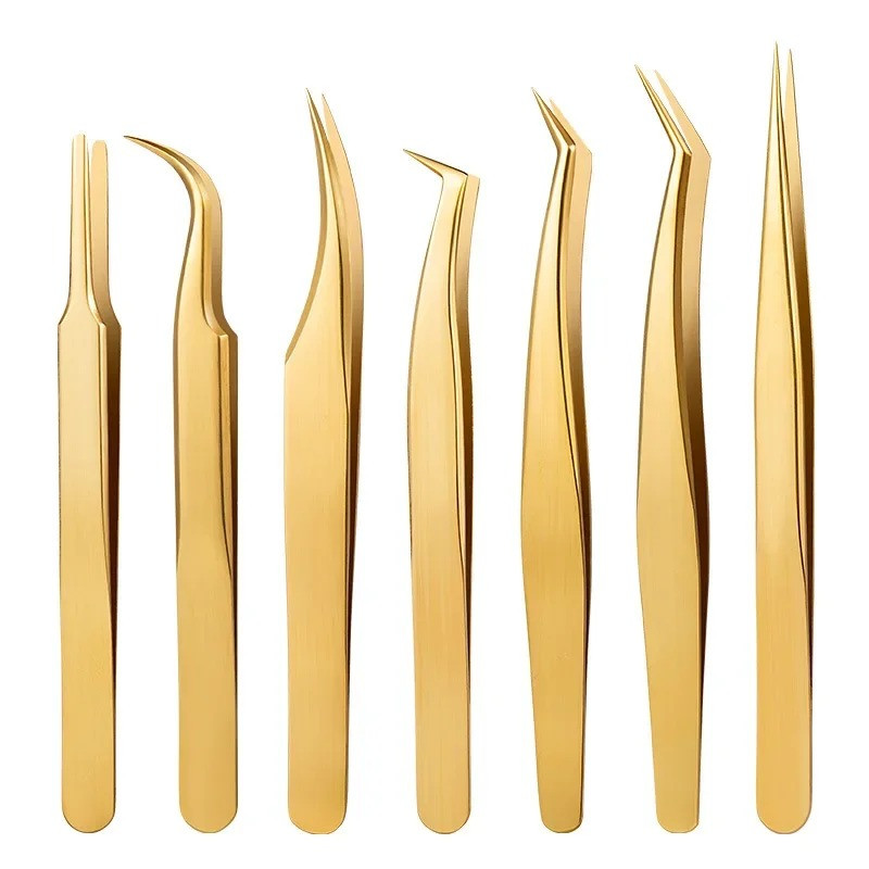 Mākslīgās skropstas Pincetes Mākslīgās skropstu pieaudzēšanas personīgās izliektas skropstas uzacu skavas Aplauzuma rīki Pincetes grima rīki