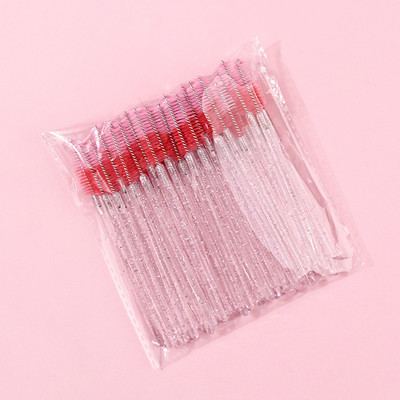 50Gb Vienreizējās skropstu birstītes Uzacu birstes Rainbow Skropstu tušas zizlis aplikators skropstu pieaudzēšanai kosmētiskais aplauzums instrumenti