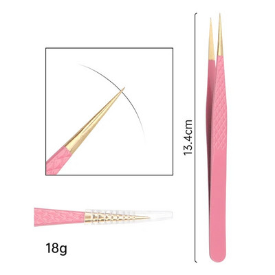 1 gab. Skropstu pincetes skropstu pieaudzēšanai nerūsējošais tērauds augstas precizitātes antistatiskas pincetes grima instrumenti skropstu pieaudzēšanai