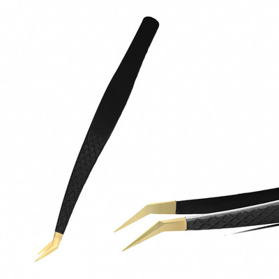 Skropstu pincete melna nerūsējošā tērauda Supercieta Precīzijas Antistatiskā Pincete Skropstu pieaudzēšana Skropstu pieaudzēšanas piederumi Aplauzuma rīki