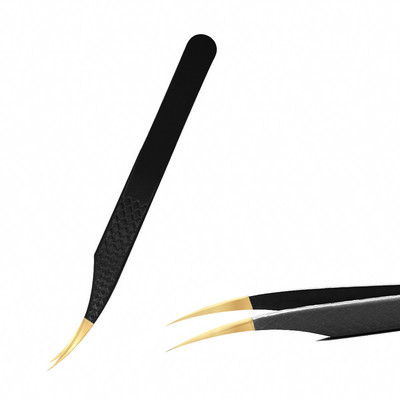 Skropstu pincete melna nerūsējošā tērauda Supercieta Precīzijas Antistatiskā Pincete Skropstu pieaudzēšana Skropstu pieaudzēšanas piederumi Aplauzuma rīki