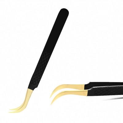 Skropstu pincete melna nerūsējošā tērauda Supercieta Precīzijas Antistatiskā Pincete Skropstu pieaudzēšana Skropstu pieaudzēšanas piederumi Aplauzuma rīki