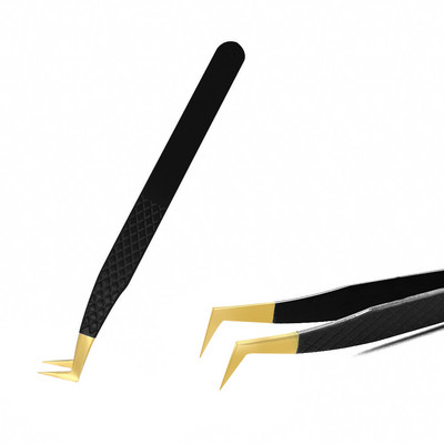 Skropstu pincete melna nerūsējošā tērauda Supercieta Precīzijas Antistatiskā Pincete Skropstu pieaudzēšana Skropstu pieaudzēšanas piederumi Aplauzuma rīki