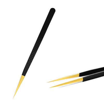 Skropstu pincete melna nerūsējošā tērauda Supercieta Precīzijas Antistatiskā Pincete Skropstu pieaudzēšana Skropstu pieaudzēšanas piederumi Aplauzuma rīki