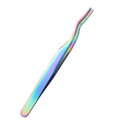 Skropstu pincetes skropstu aplikators pieaudzēšanas piederumi grima rīki nerūsējošā tērauda uzacu pieaudzēšanas pincetes skropstu pincete