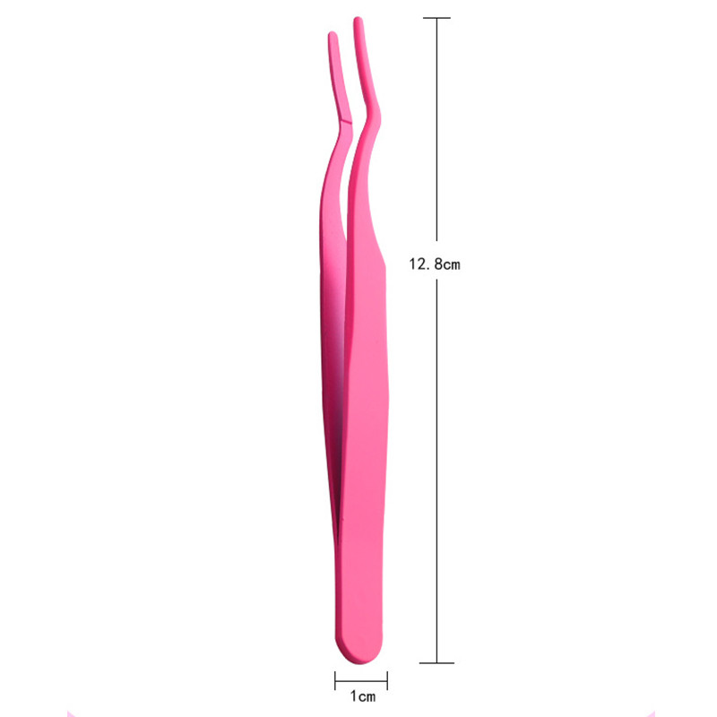 Skropstu pincetes skropstu aplikators pieaudzēšanas piederumi grima rīki nerūsējošā tērauda uzacu pieaudzēšanas pincetes skropstu pincete