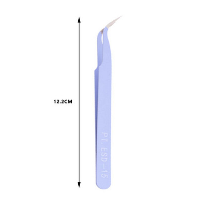 1/2PC Ravna zakrivljena pinceta u boji od nehrđajućeg čelika za Nail Art naljepnice Alat za branje kamenčića Šminka Alat za umjetne trepavice DIY
