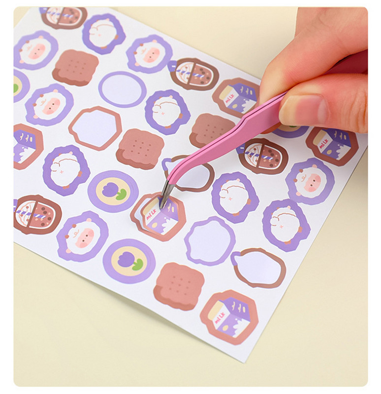 1/2PC Ravna zakrivljena pinceta u boji od nehrđajućeg čelika za Nail Art naljepnice Alat za branje kamenčića Šminka Alat za umjetne trepavice DIY