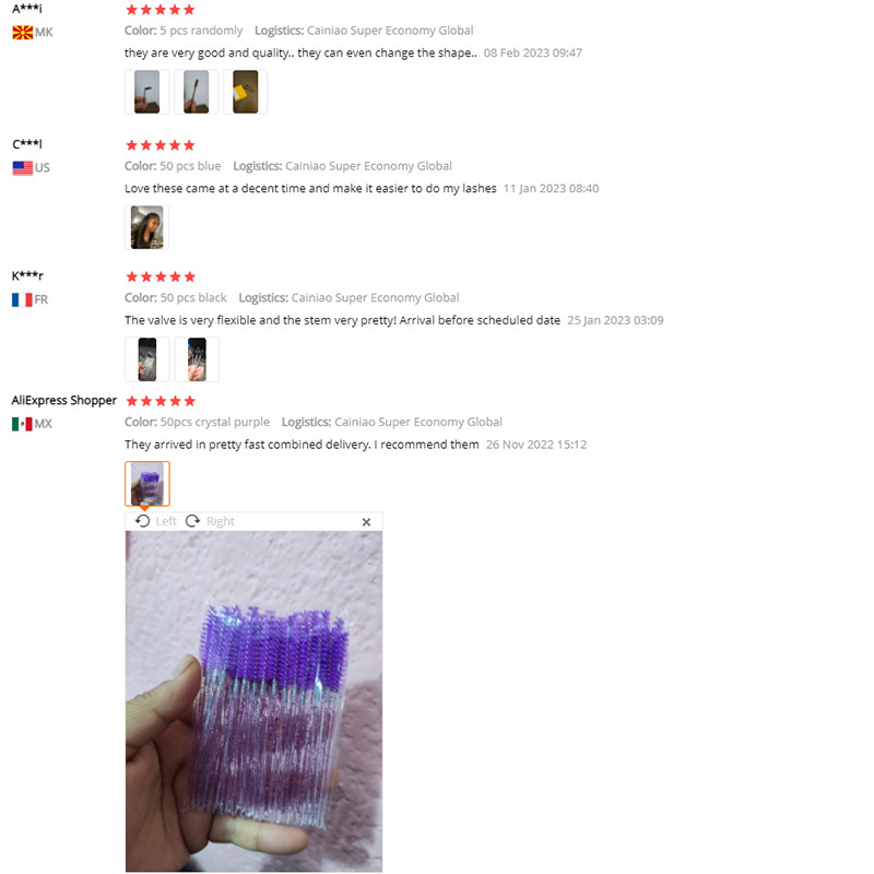 5/50 gab Vienreizējās lietošanas kristāla skropstu grima birstītes aplikators skropstu tušu nūjiņas Skropstas birstītes skropstu pieaudzēšana skaistumkopšanas grims instrumenti