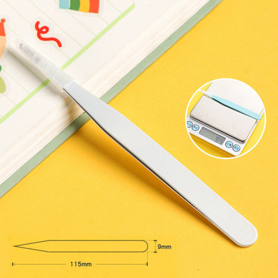 Ravna zakrivljena pinceta od nehrđajućeg čelika Šarena ružičasta plava ljubičasta DIY pinceta za trepavice Naljepnice za nokte Alat za branje kamenčića