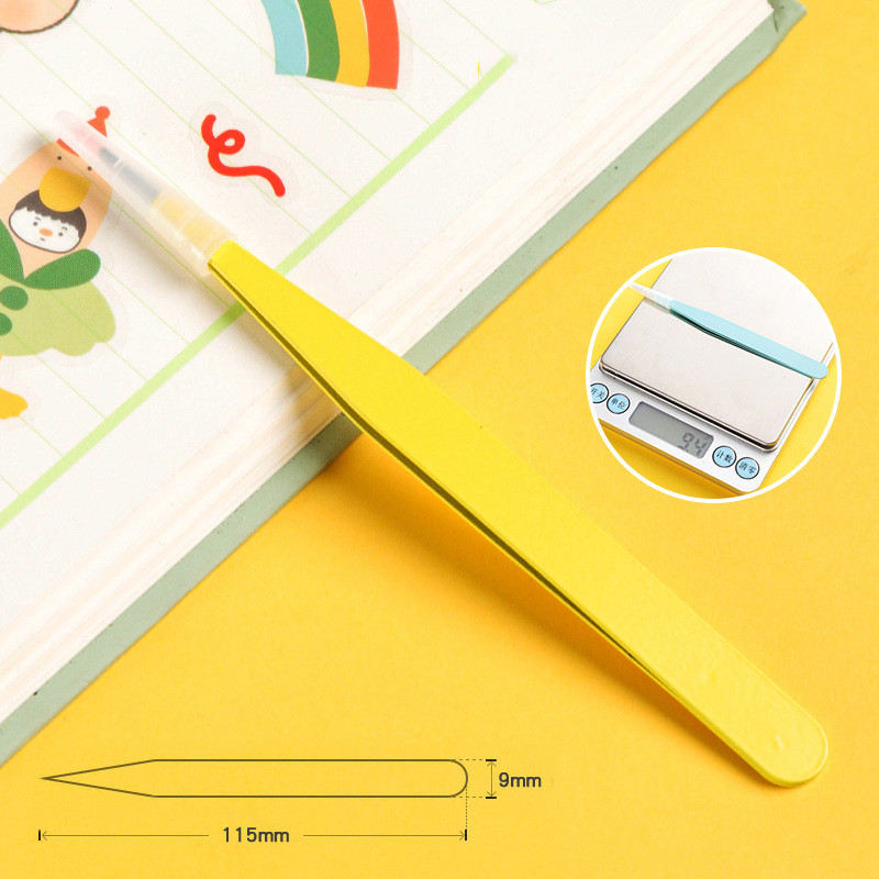 Ravna zakrivljena pinceta od nehrđajućeg čelika Šarena ružičasta plava ljubičasta DIY pinceta za trepavice Naljepnice za nokte Alat za branje kamenčića