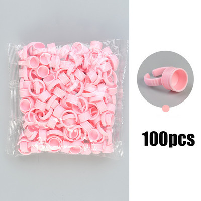 100gab/maisiņš Līmes gredzeni Skropstu pieaudzēšanas piederumi Aplauzuma rīks Vienreizējās lietošanas līmes līmes turētājs Skropstu pieaudzēšana profesionālim