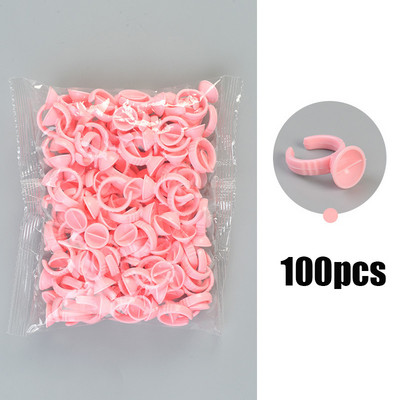 100gab/maisiņš Līmes gredzeni Skropstu pieaudzēšanas piederumi Aplauzuma rīks Vienreizējās lietošanas līmes līmes turētājs Skropstu pieaudzēšana profesionālim