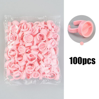 100gab/maisiņš Līmes gredzeni Skropstu pieaudzēšanas piederumi Aplauzuma rīks Vienreizējās lietošanas līmes līmes turētājs Skropstu pieaudzēšana profesionālim