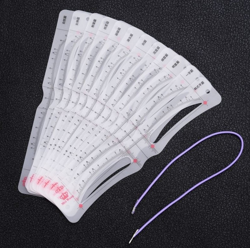 Atkārtoti lietojama uzacu trafareta zīmēšanas strazds Card 20 moderna stila uzacu veidotāja komplekts sievietēm uzacu veidne, kas piemērota 98%