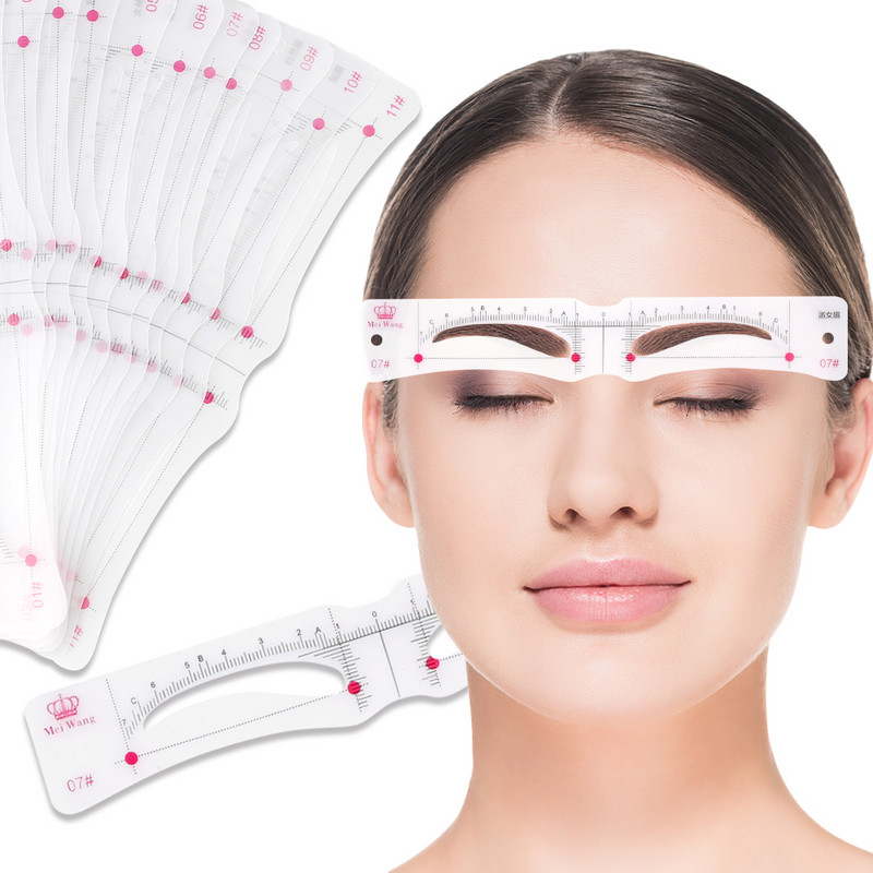 Atkārtoti lietojama uzacu trafareta zīmēšanas strazds Card 20 moderna stila uzacu veidotāja komplekts sievietēm uzacu veidne, kas piemērota 98%