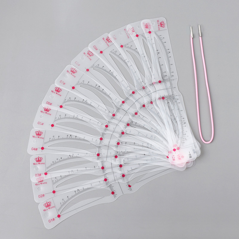 Atkārtoti lietojama uzacu trafareta zīmēšanas strazds Card 20 moderna stila uzacu veidotāja komplekts sievietēm uzacu veidne, kas piemērota 98%