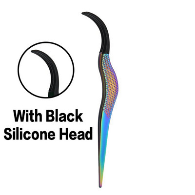 Pretty skropstu aplikatora rīks DIY skropstu pincetes Izliektas skropstu pincetes vienkāršai skropstu uzklāšanai un noņemšanai Rose Gold