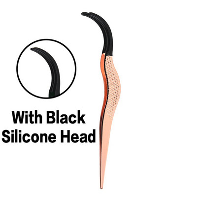 Pretty skropstu aplikatora rīks DIY skropstu pincetes Izliektas skropstu pincetes vienkāršai skropstu uzklāšanai un noņemšanai Rose Gold