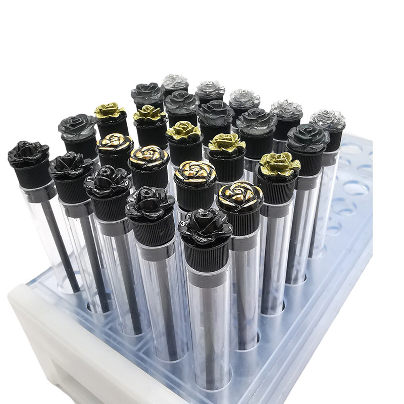 1kom višekratne cijevi četkica za trepavice Četkica za obrve Štapići za trepavice Zamjenjiva bušilica otporna na prašinu Ružičasto dno