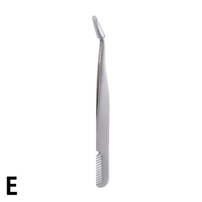 Skropstu pincetes nerūsējošā tērauda skropstu pieaudzēšanas pincete ar ķemmi mākslīgo skropstu uzklāšanas rīks meitenēm iesācēju grims