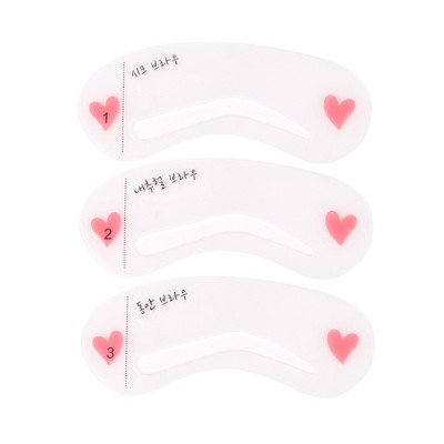 3 vnt Antakių trafaretų rinkinys Makiažo antakių šablonų kortelė Daugkartinio naudojimo DIY piešimo antakių šablonų vadovas Grožio įrankiai Priedai