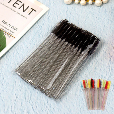 50 skropstu birstīšu komplekti skropstu ķemmēšanai ar dažādām funkcijām un krāsām