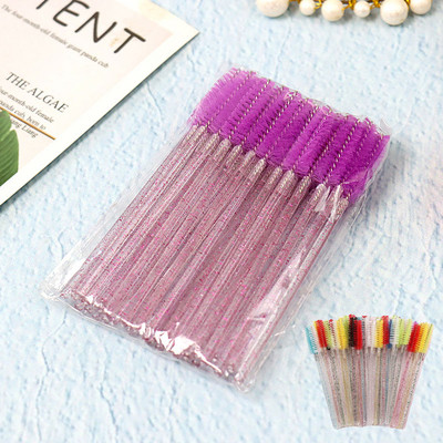 50 skropstu birstīšu komplekti skropstu ķemmēšanai ar dažādām funkcijām un krāsām