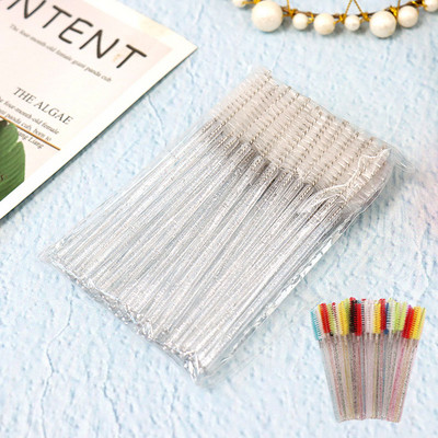 50 skropstu birstīšu komplekti skropstu ķemmēšanai ar dažādām funkcijām un krāsām