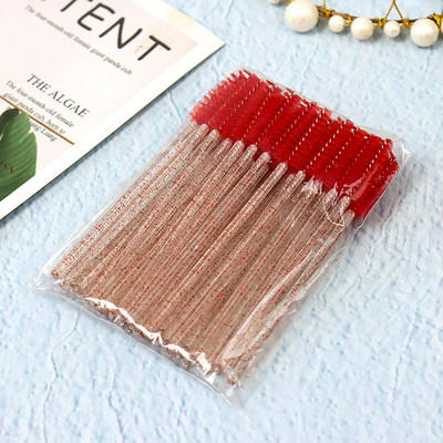 50 skropstu birstīšu komplekti skropstu ķemmēšanai ar dažādām funkcijām un krāsām