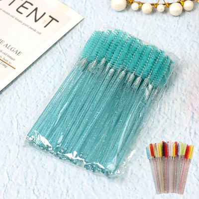 50 skropstu birstīšu komplekti skropstu ķemmēšanai ar dažādām funkcijām un krāsām