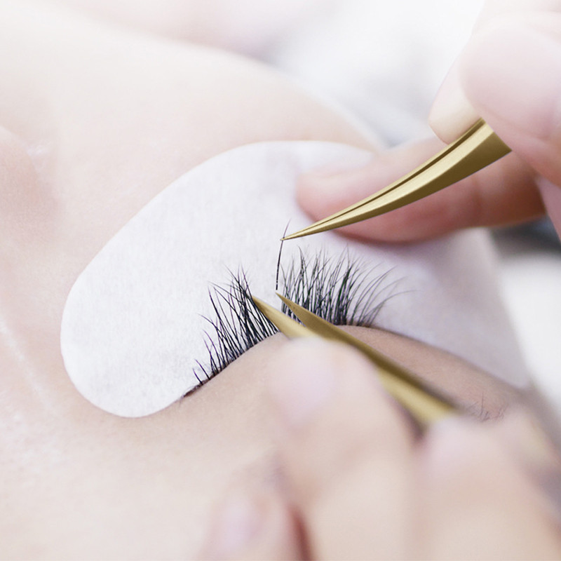 1PC Pinceta za nadogradnju trepavica Aplikator za nadogradnju trepavica Dodaci za nadogradnju Volumen Profesionalne zlatne pincete za trepavice za obrve