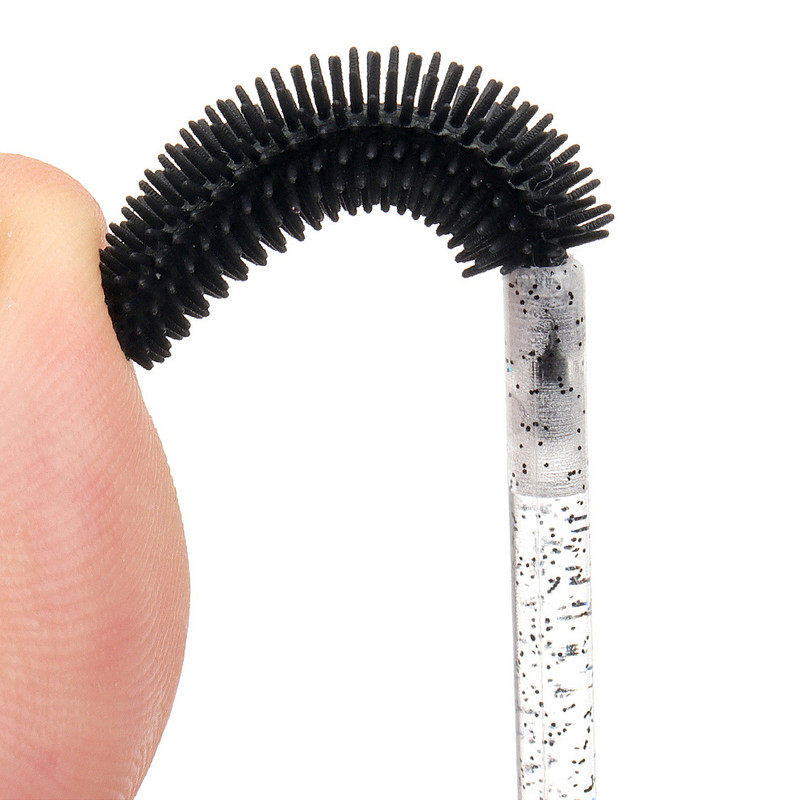 50 tk Silikoonist ripsmeharjad Ühekordselt kasutatavad Crystal kulmude ripsmetušš Wands aplikaator mikrohari ripsmepikendustööriist