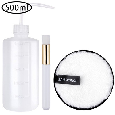 Κιτ καθαρισμού αφαίρεσης βλεφαρίδων Eye Lash Clean βούρτσα πλυσίματος μπουκαλιού για τα φρύδια Εργαλεία δίσκου μακιγιάζ προσώπου επαναχρησιμοποιήσιμη από μικροΐνες