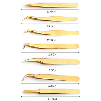 Пинсета за мигли Ледено цвете Антистатични пинсети от неръждаема стомана Свръхтвърди пинсети Консумативи за присаждане на удължаване на мигли Инструменти за грим на вежди