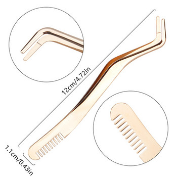 Eyelash Tweezer Ice Flower Αντιστατικό από ανοξείδωτο χάλυβα Superhard Tweezers Grafting Lash Extension Supplies Εργαλεία μακιγιάζ φρυδιών