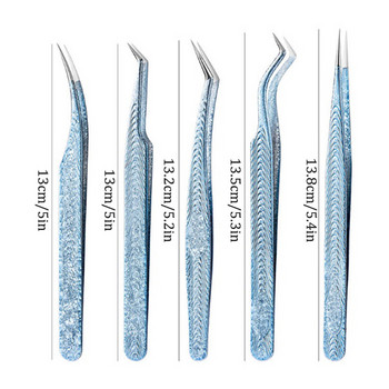 Eyelash Tweezer Ice Flower Αντιστατικό από ανοξείδωτο χάλυβα Superhard Tweezers Grafting Lash Extension Supplies Εργαλεία μακιγιάζ φρυδιών