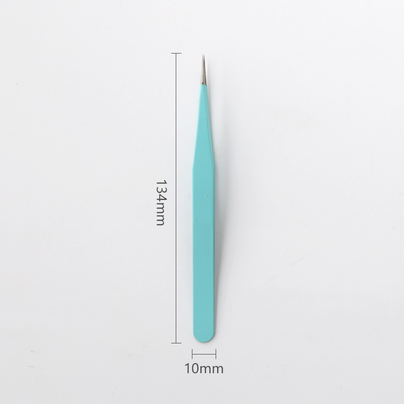 Saldainių spalva Tiesi lenkta žnyplė nerūdijančio plieno pincetai nagų dailės dekoravimo įrankiai blizgučiai karoliukai cirkonio rinktuvas