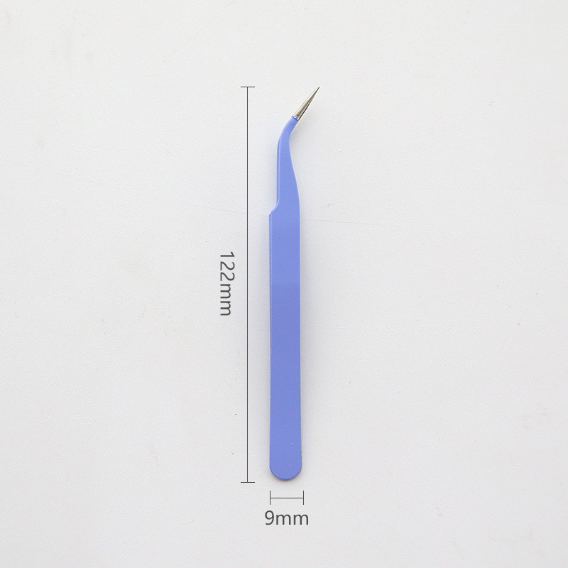 Saldainių spalva Tiesi lenkta žnyplė nerūdijančio plieno pincetai nagų dailės dekoravimo įrankiai blizgučiai karoliukai cirkonio rinktuvas