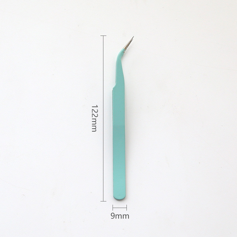 Saldainių spalva Tiesi lenkta žnyplė nerūdijančio plieno pincetai nagų dailės dekoravimo įrankiai blizgučiai karoliukai cirkonio rinktuvas