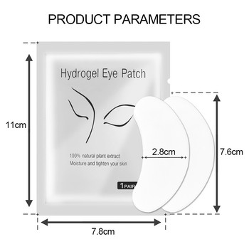 50 Pairs Eyelash Extension Patch Hydrogel Patches Makeup Lash Extension Under Eye Patch Pad Eyelash Gel Lash Pads Patches