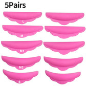 5 Pairs Silicone Eyelash Pad Lash Extension Supplies Μακιγιάζ Αξεσουάρ Eyelash Extension Lash Lifting Pad Silicone Perm