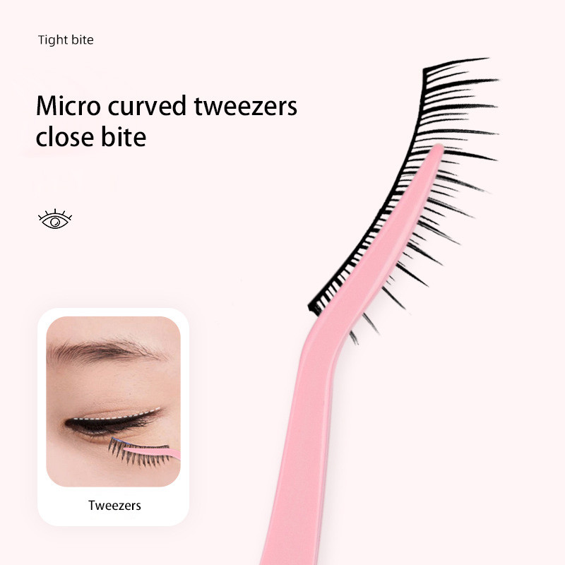 Nerūdijančio plieno dvigubos paskirties blakstienų rietiklis antakių segtukas pincetas pagalbinis dirbtinių blakstienų pagalbinis makiažo įrankis