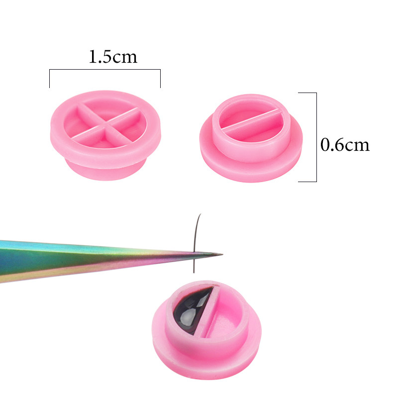 100 vnt. vienkartinių blakstienų klijų laikiklis skiepijimo blakstienų puodelio žiedas konteineris tatuiruotės pigmentas blakstienų priauginimui klijuojamas stovas